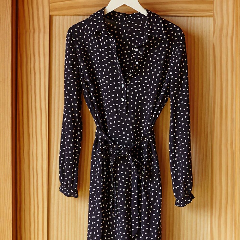 Emerson Fry polka dot shirt dress size L